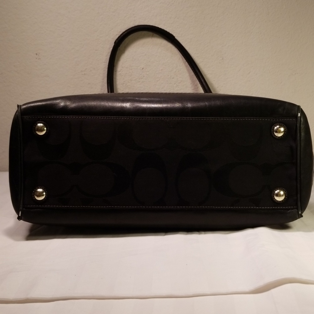 Coach "Rare" Madeline black canvas/leather bag - Picture 3 of 8